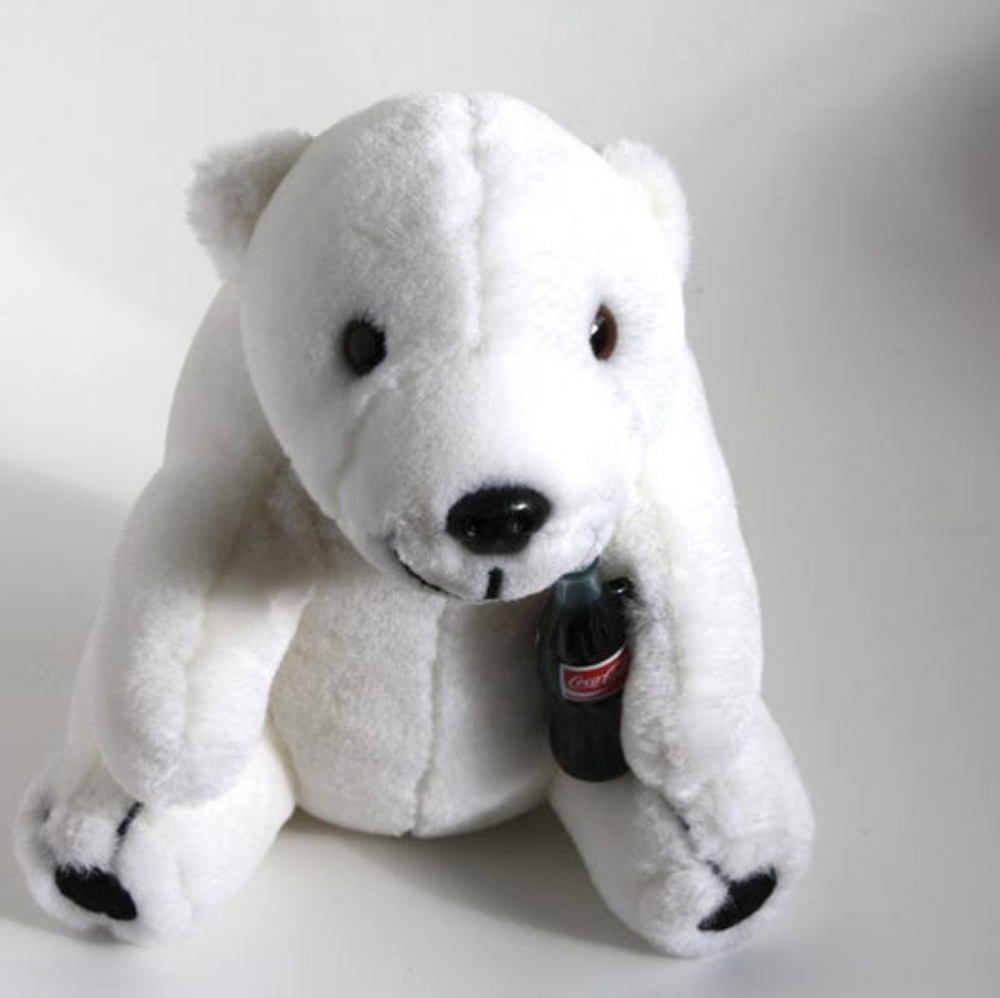Vintage 1993 Coca Cola Polar Bear Stuffy Coke collector's plushy stuffed Bear - Picture 10 of 10